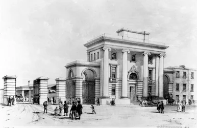 Entrada a la Estación de Birmingham, 1838